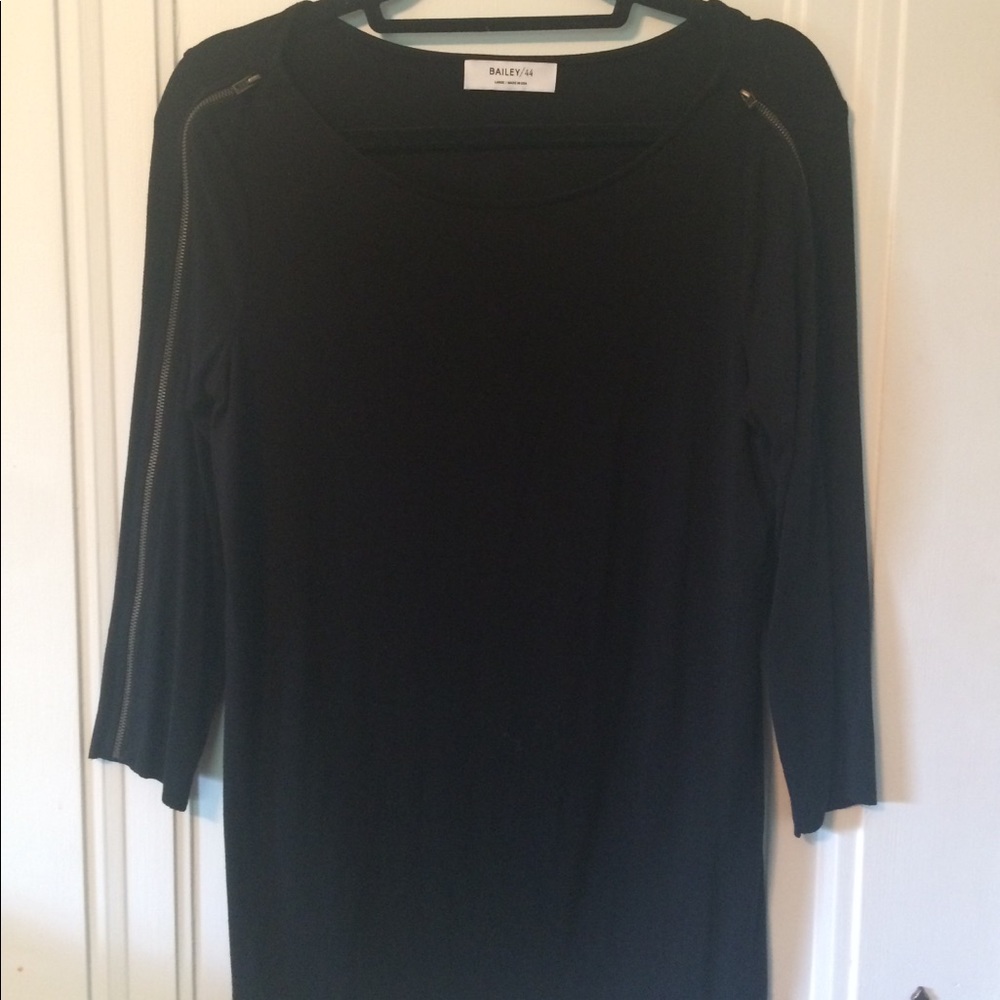 Bailey 44 Long Sleeve Black Tee w 3/4 Sleeve